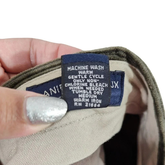 Daniel Cremieux Collection Pleated Corduroy Pants Cuffed Men Size 35 x 32 Green - Picture 7 of 9